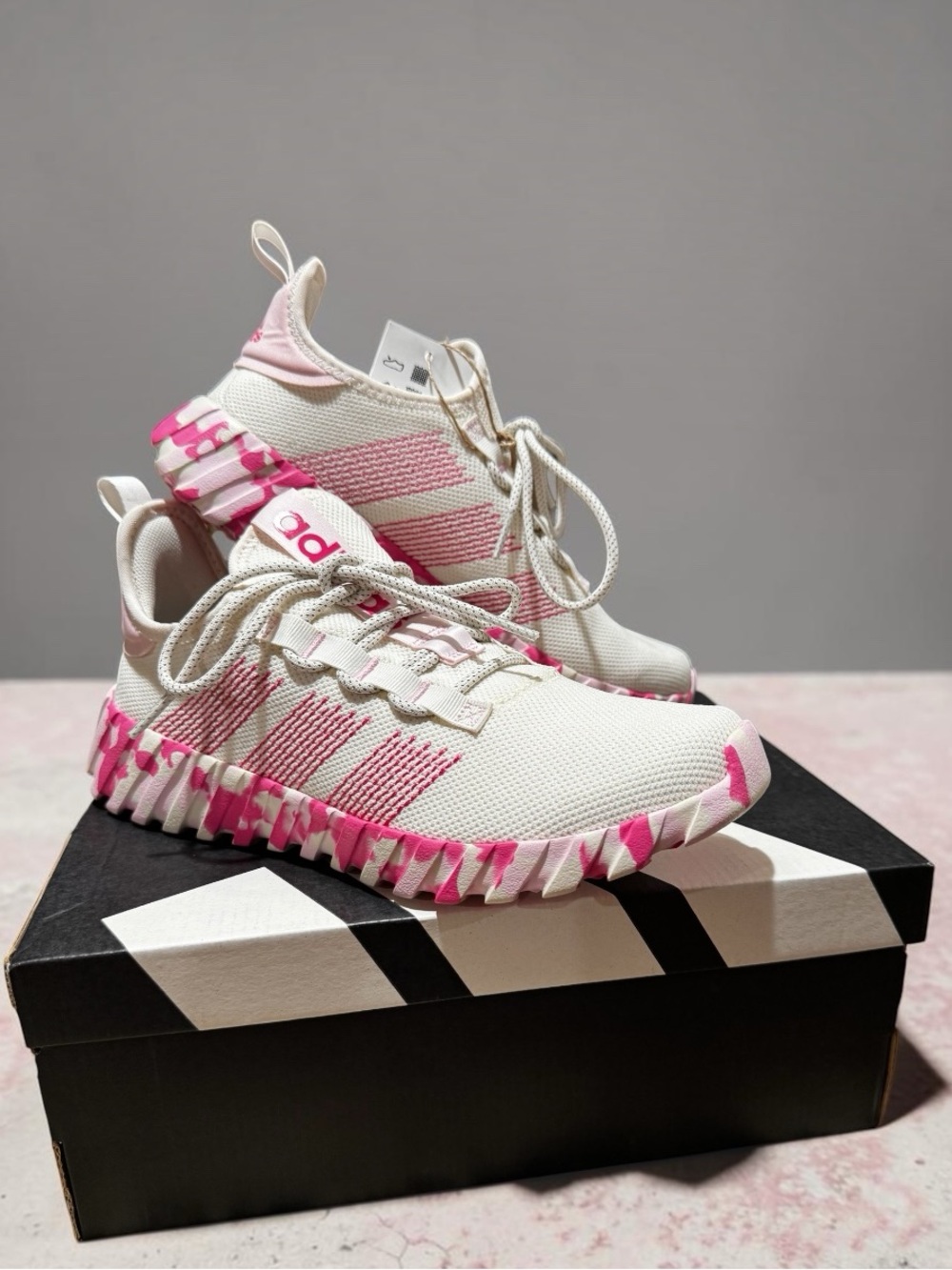 Adidas Kaptir Flow Pink Camo Sneakers NWT Women’s 6.5 / Youth 5